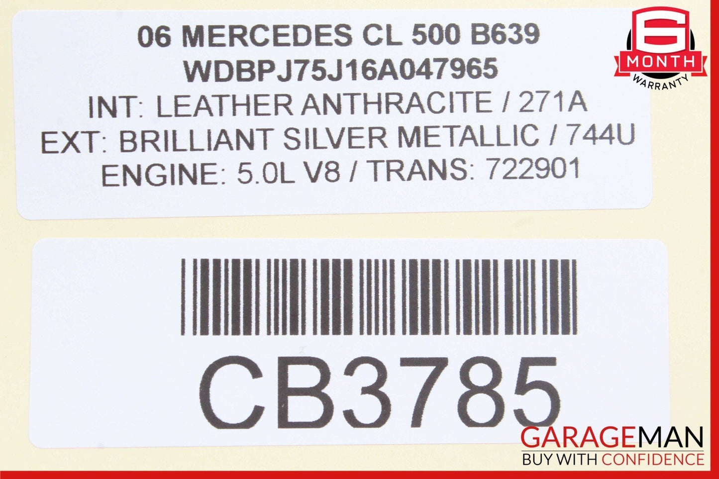 00-06 Mercedes W215 CL500 S430 Front Left Side Bumper Reinforcement Bracket OEM