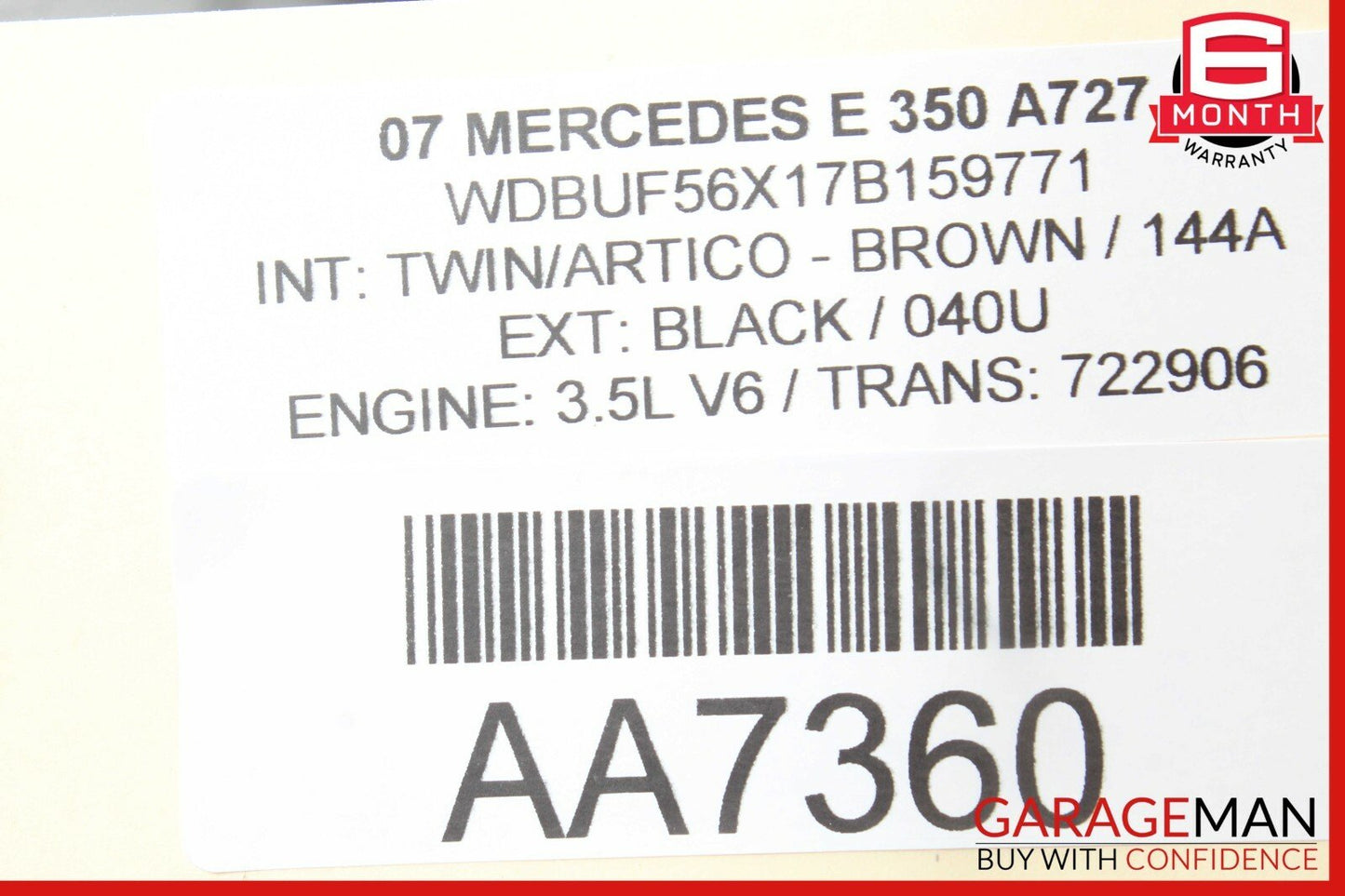 03-09 Mercedes W211 E550 E320 Front Right Passenger Door Lock Latch Actuator OEM