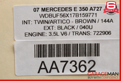 03-09 Mercedes W211 E350 E500 Rear Right Door Lock Actuator Side Keyless Go OEM