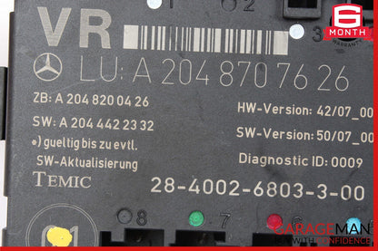 08-18 Mercedes CLS400 C300 C250 E400 Front Right Side Door Control Module Unit