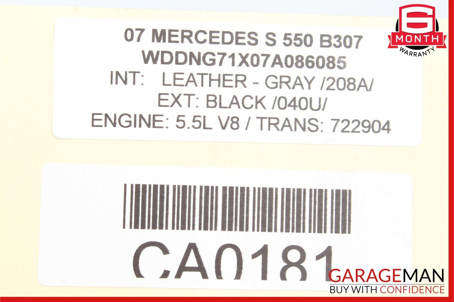 07-13 Mercedes W221 S550 S400 Rear Left Exterior Door Handle Keyless Go OEM
