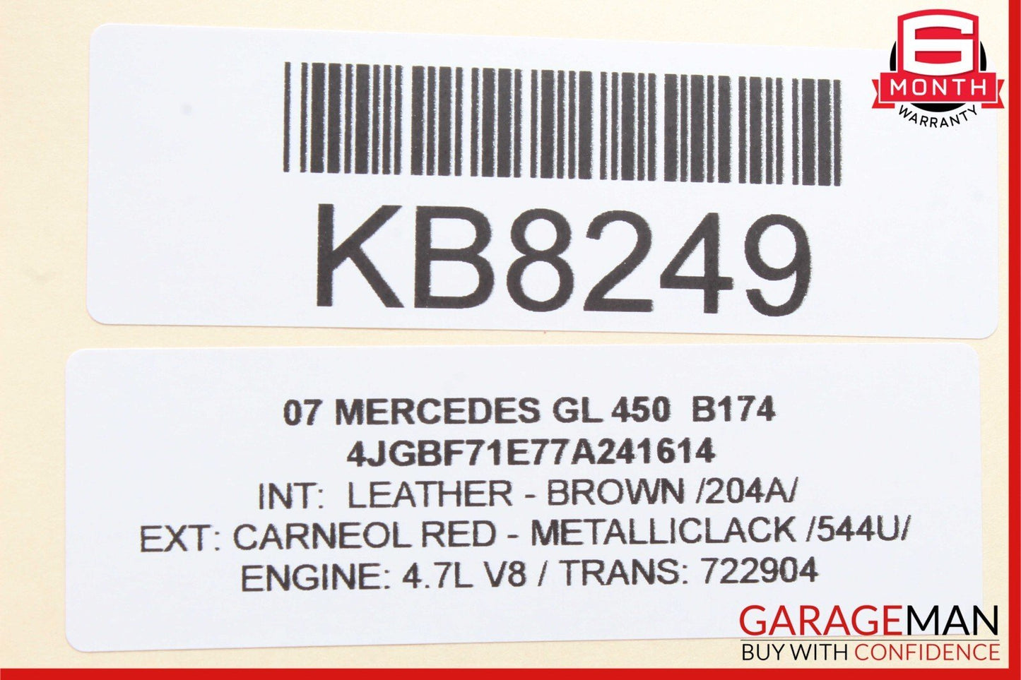 07-16 Mercedes X164 GL450 GL500 GL320 3rd Third Row Rear Seat Motor Unit