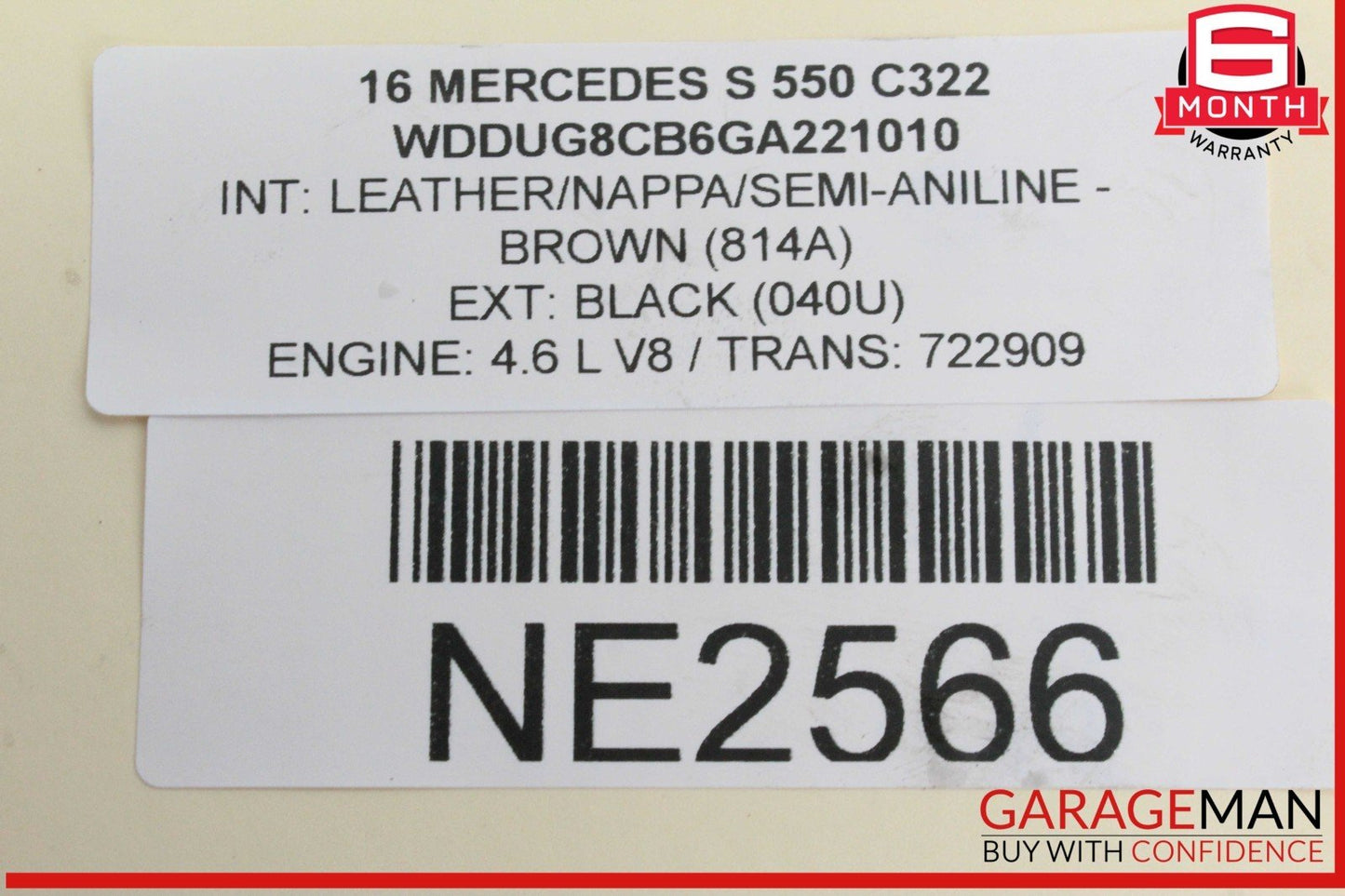 14-17 Mercedes W222 S550 Rear Left Driver Side Airmatic Air Shock Strut OEM