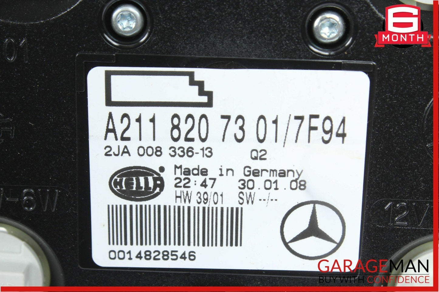 07-09 Mercedes W211 E350 E550 E63 AMG Rear Overhead Dome Light Reading Map Gray