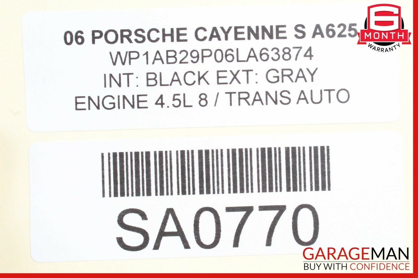 03-06 Porsche Cayenne S 955 Front Hood Bonnet Panel Assembly Gray OEM
