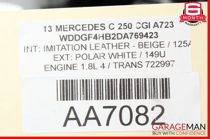08-14 Mercedes W204 C300 C250 Interior Upper Rear View Mirror Beige OEM