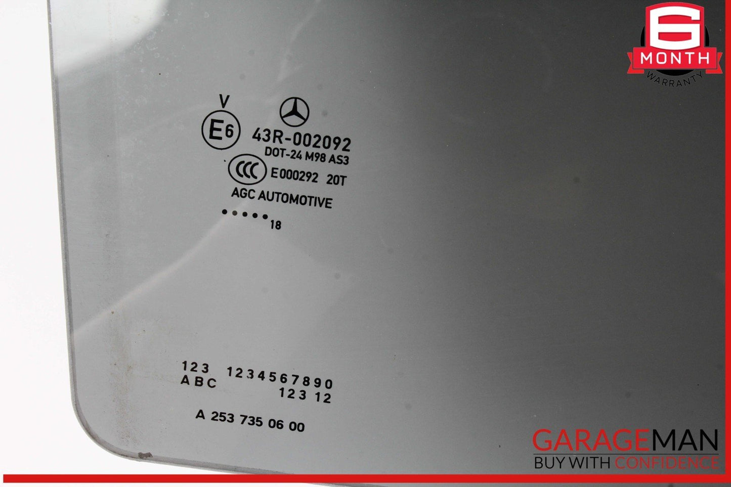 16-22 Mercedes X253 GLC350e Rear Right Passenger Side Door Window Glass OEM