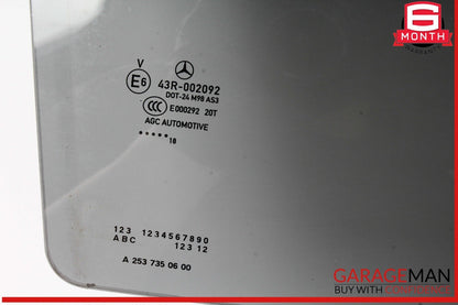 16-22 Mercedes X253 GLC350e Rear Right Passenger Side Door Window Glass OEM