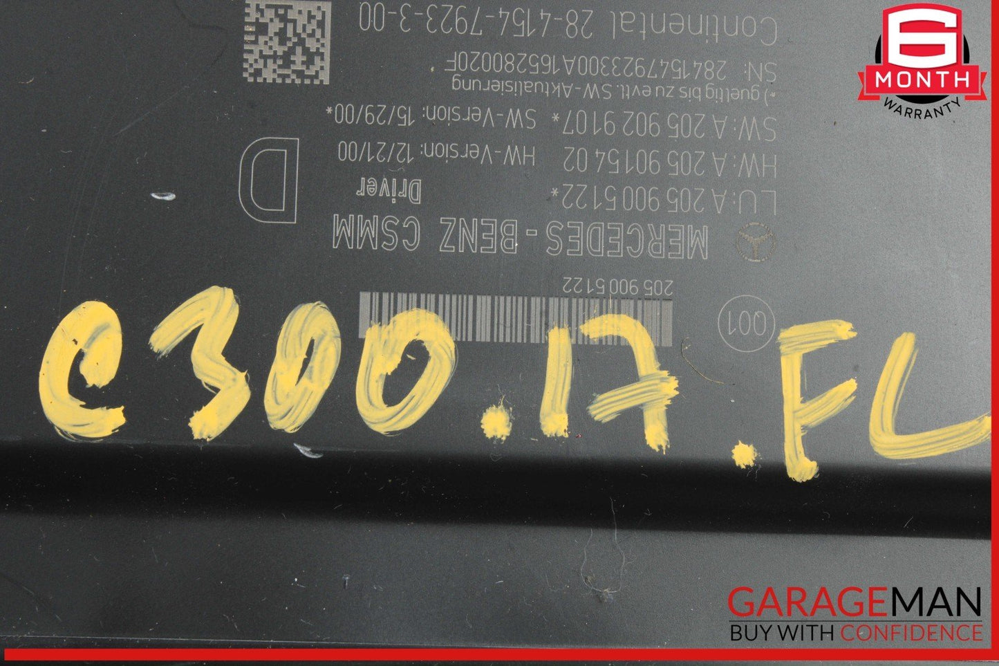 15-20 Mercedes W205 C300 4MATIC Front Left Driver Side Seat Control Module OEM