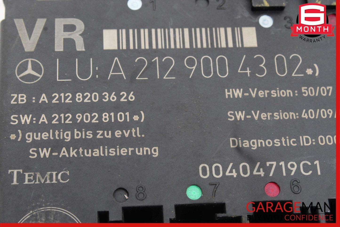 08-18 Mercedes CLS550 C250 C300 E350 Front Right Side Door Control Module Unit