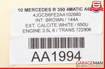 06-13 Mercedes W251 R350 ML350 GL450 Panoramic Sunroof Sun Roof Motor Unit