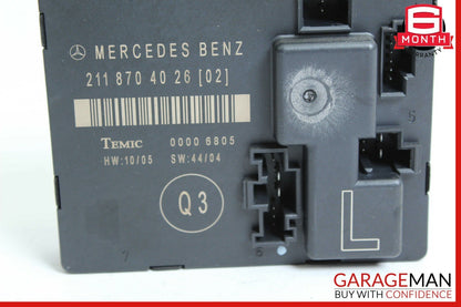 03-09 Mercedes W211 E350 E63 AMG Rear Left Driver Side Door Control Module Unit