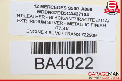 07-14 Mercedes CL550 S500 S600 Rear Trunk Lid Lock Open Unlock Release Handle