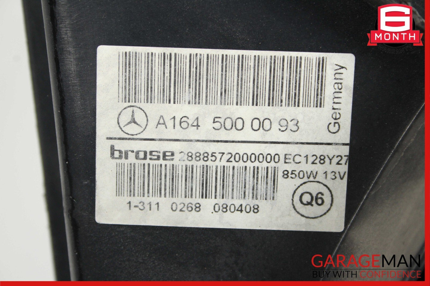 06-12 Mercedes R320 ML350 GL450 Engine Radiator Cooling Fan Motor Shroud Assy