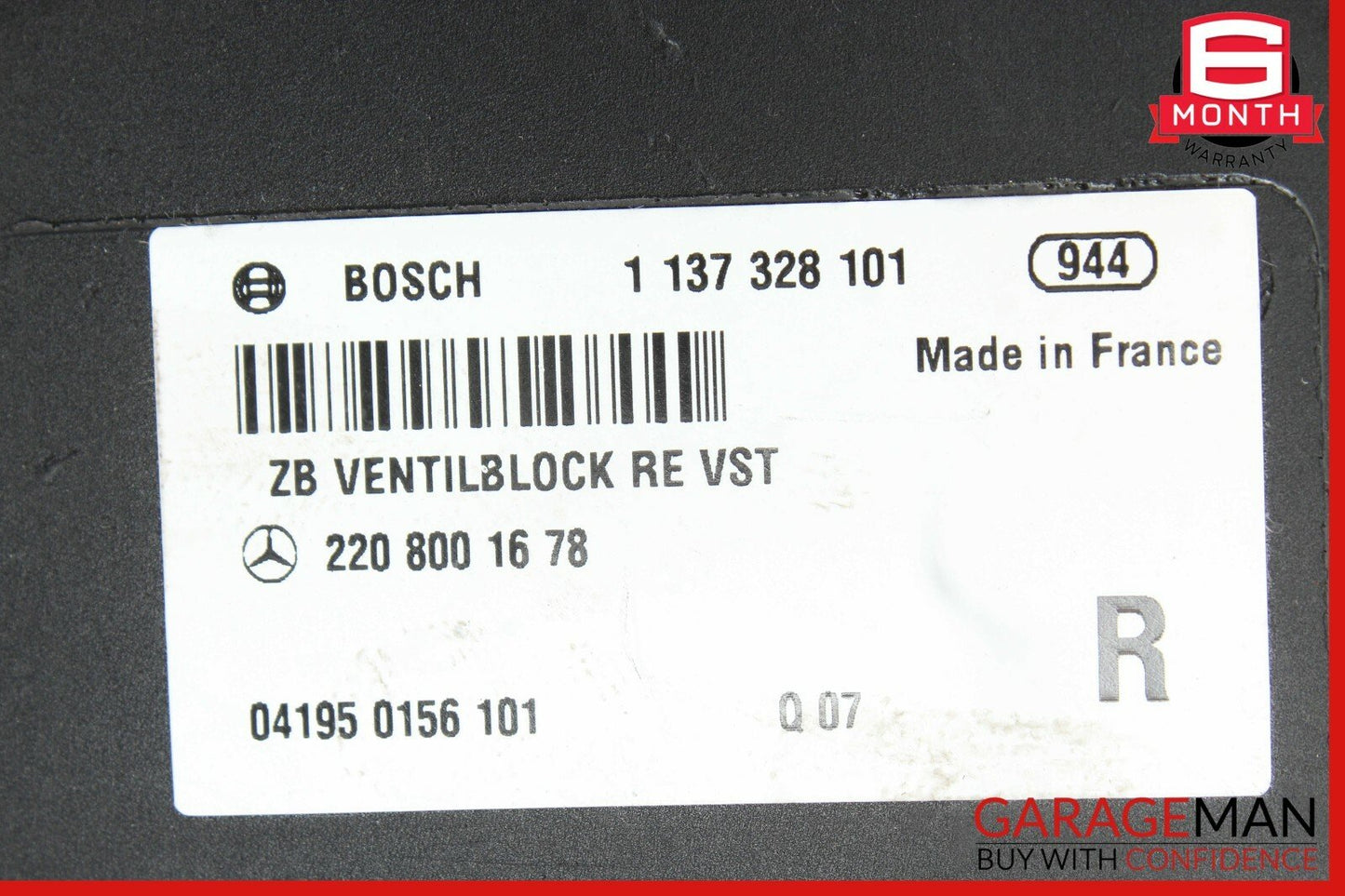 00-06 Mercedes W220 S430 Front Right Dynamic Seat Vacuum Pump Module OEM