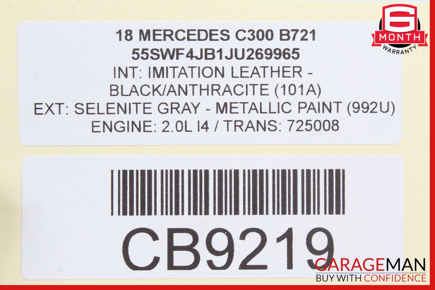 08-20 Mercedes W205 C300 Rear Left or Right Lower Suspension Control Arm OEM