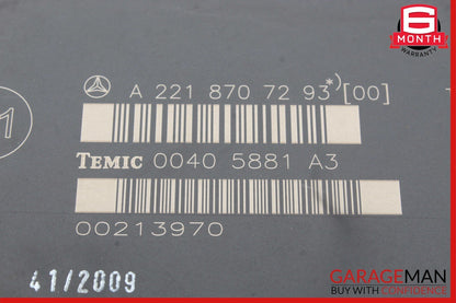 07-13 Mercedes W221 S550 S400 Rear Seat Control Unit Module 2218707293 OEM