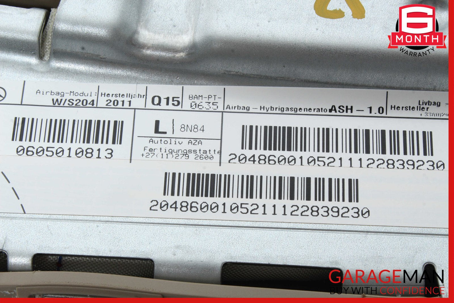 08-15 Mercedes W204 C250 GLK350 Seat Airbag Air Bag SRS Front Left OEM