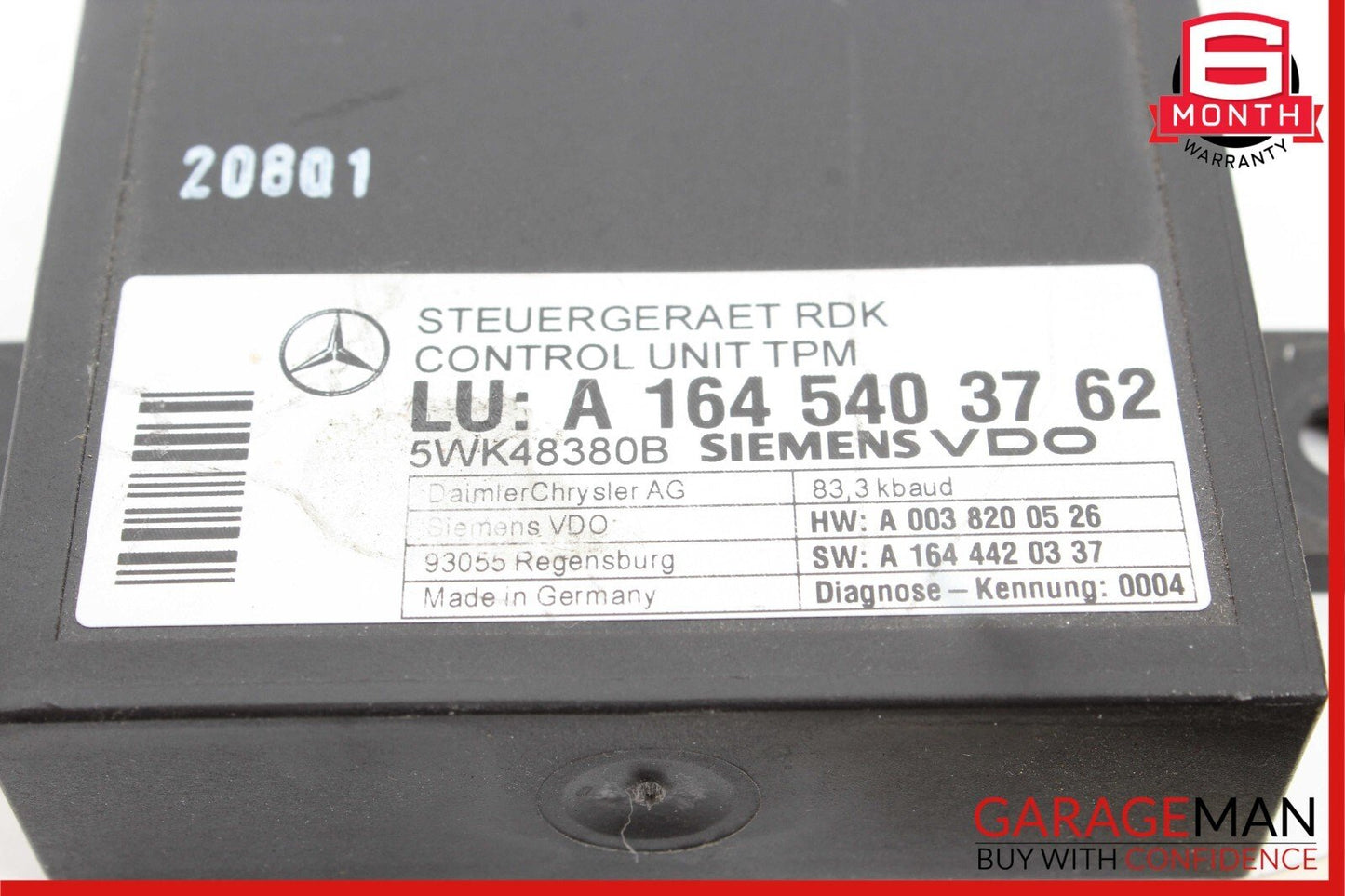 06-12 Mercedes W211 E350 SL550 CLS550 TPMS Tire Pressure Control 1645403762 OEM