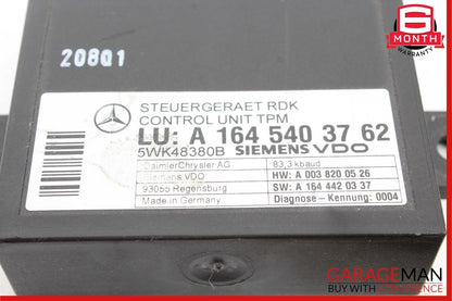 06-12 Mercedes W211 E350 SL550 CLS550 TPMS Tire Pressure Control 1645403762 OEM