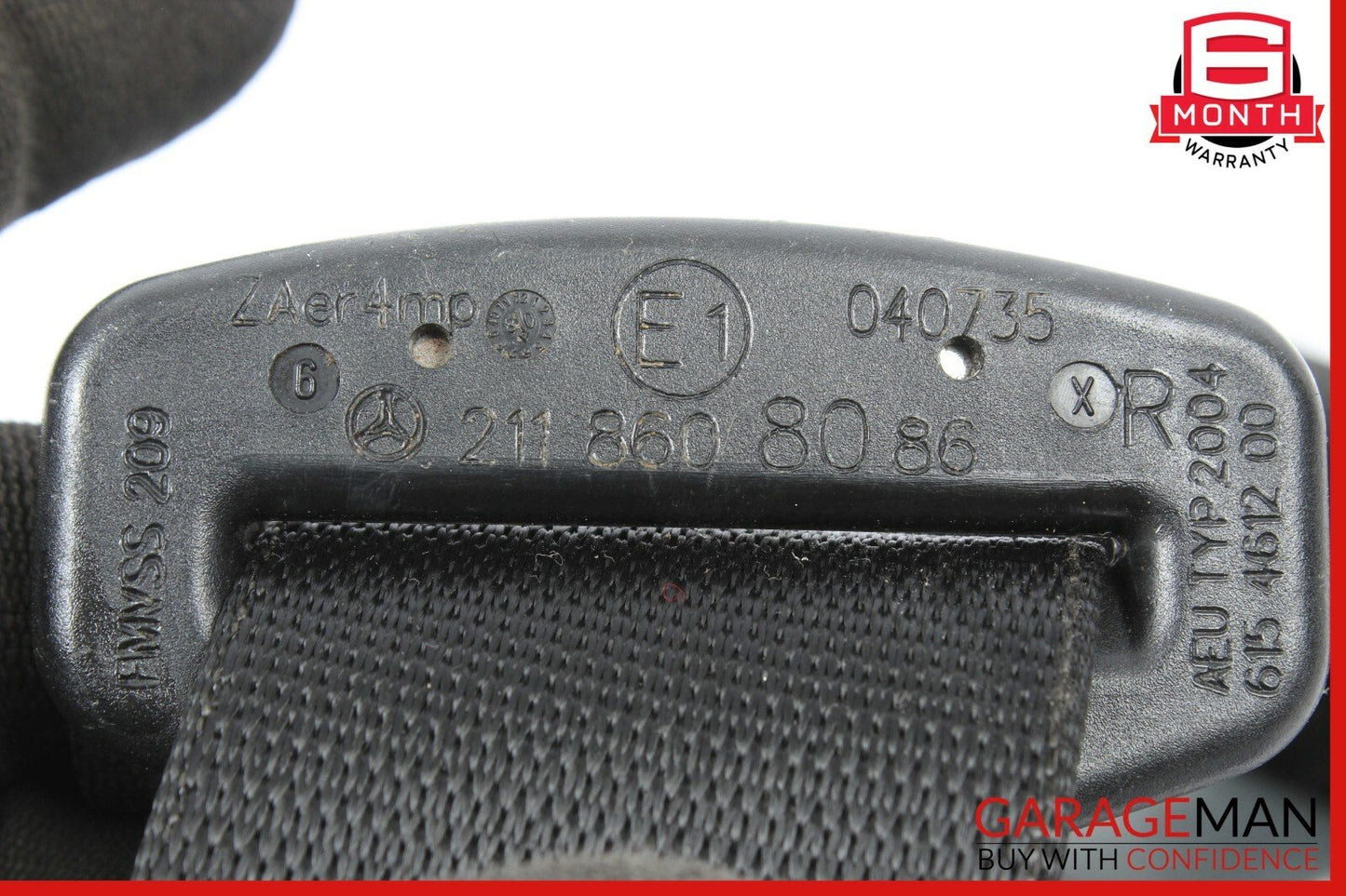 07-09 Mercedes W211 E350 E550 Front Right Passenger Side Seat Belt Black OEM