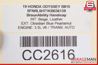 18-23 Honda Odyssey Front Bumper Reinforcement Bracket Crash Rebar Assembly OEM