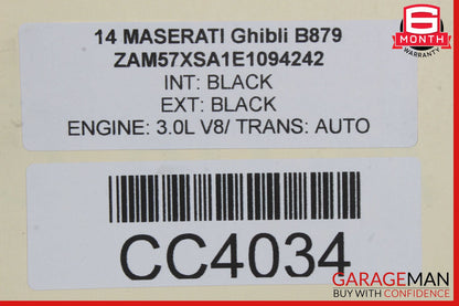 14-22 Maserati Ghibli Auxiliary Water Cooler Radiator OEM