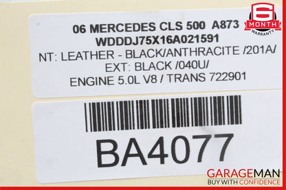 06-11 Mercedes W219 CLS500 CLS550 Rear Right Door Window Regulator Motor Unit