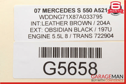 07-09 Mercedes W221 S600 S550 Center Console Multi Function Switch Controller