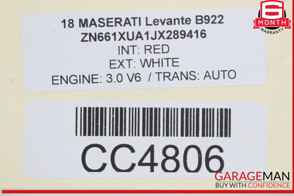 17-20 Maserati Levante M161 Interior Door Panel Rear Right Side OEM