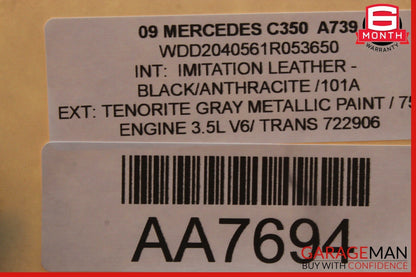 08-14 Mercedes W204 C350 Front Left Side Door Lock Latch Actuator 2048904167 OEM