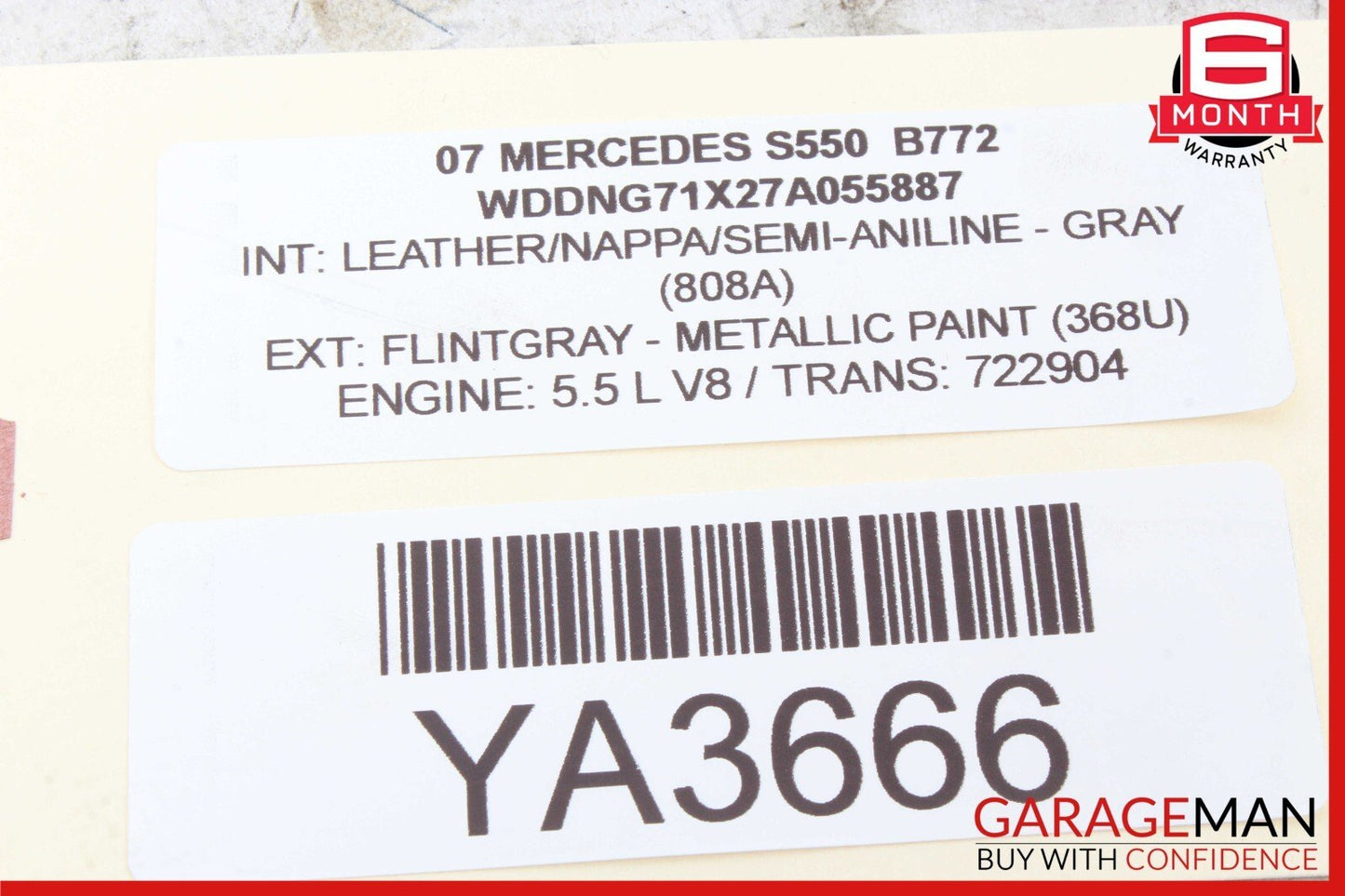 07-14 Mercedes W221 S550 S500 CL550 Dynamic Seats Seat Pressure Vacuum Tank