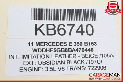 08-18 Mercedes W204 C300 C350 CLS550 Rear Left Side Door Control Module OEM