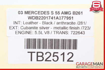 00-06 Mercedes W220 S55 CL55 AMG ABS Anti Lock Brake Pump ESP Control Module OEM