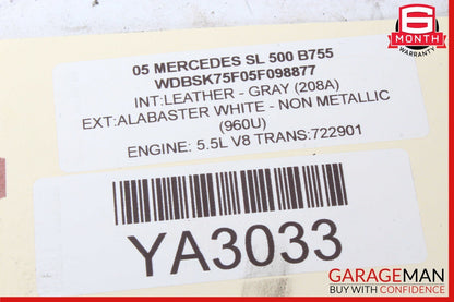 03-06 Mercedes R230 SL500 SL600 Front Right Hydraulic Shock Absorber Strut OEM