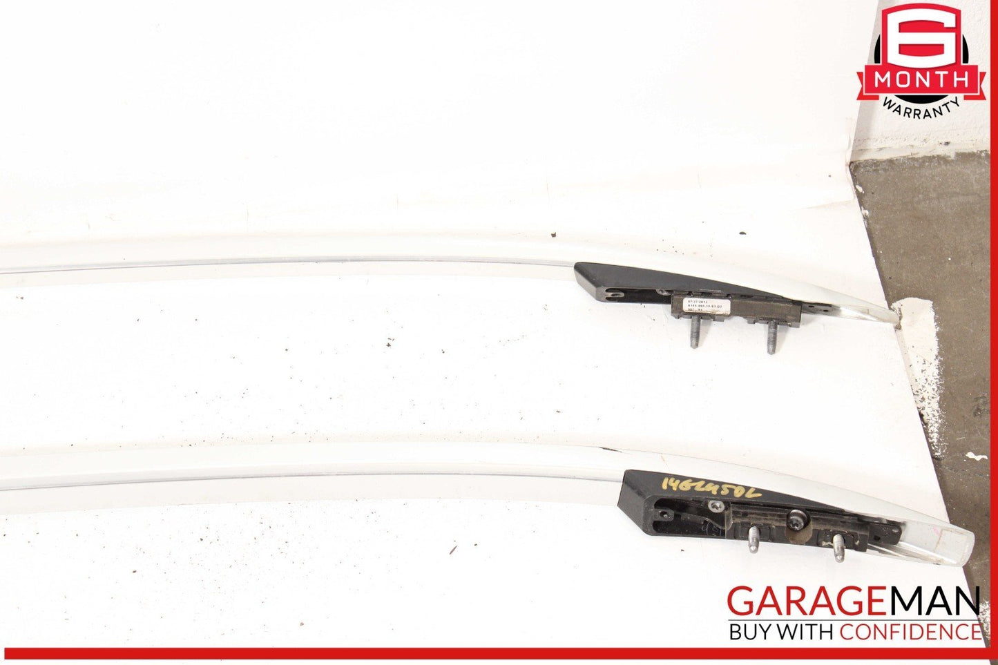 13-19 Mercedes X166 GL450 GLS550 Baggage Luggage Roof Rack Rail Set of 2 Pc OEM