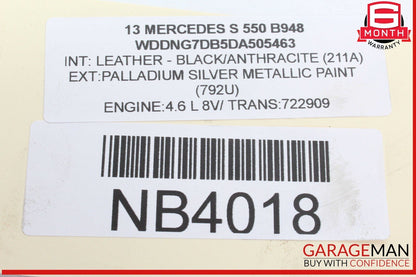 11-20 Mercedes W221 S550 CL550 GL450 Left Side Air Intake Hose Duct Pipe OEM