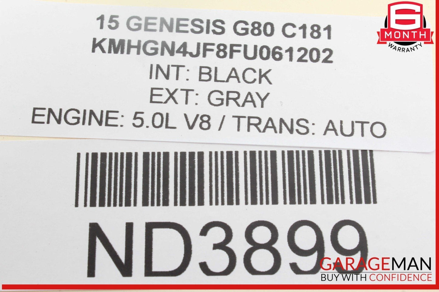 15-17 Hyundai Genesis G80 Rear Left Driver Side CV Axle Shaft 49600-B1200 OEM