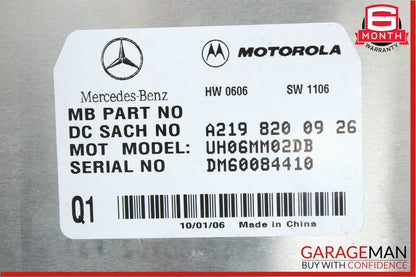 06-09 Mercedes SL550 E350 CLS63 AMG Communication Control Module 2198200926 Q1