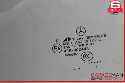 07-12 Mercedes X164 GL450 GL550 Rear Left Side Window Glass 43R002444 OEM