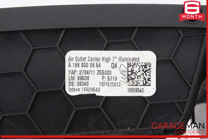 12-16 Mercedes X166 GL350 ML400 Dash Dashboard Center A/C Air Bezel Trim OEM