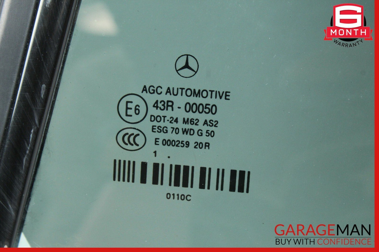 10-13 Mercedes W207 E350 E550 Coupe Rear Left Driver Side Quarter Window Glass