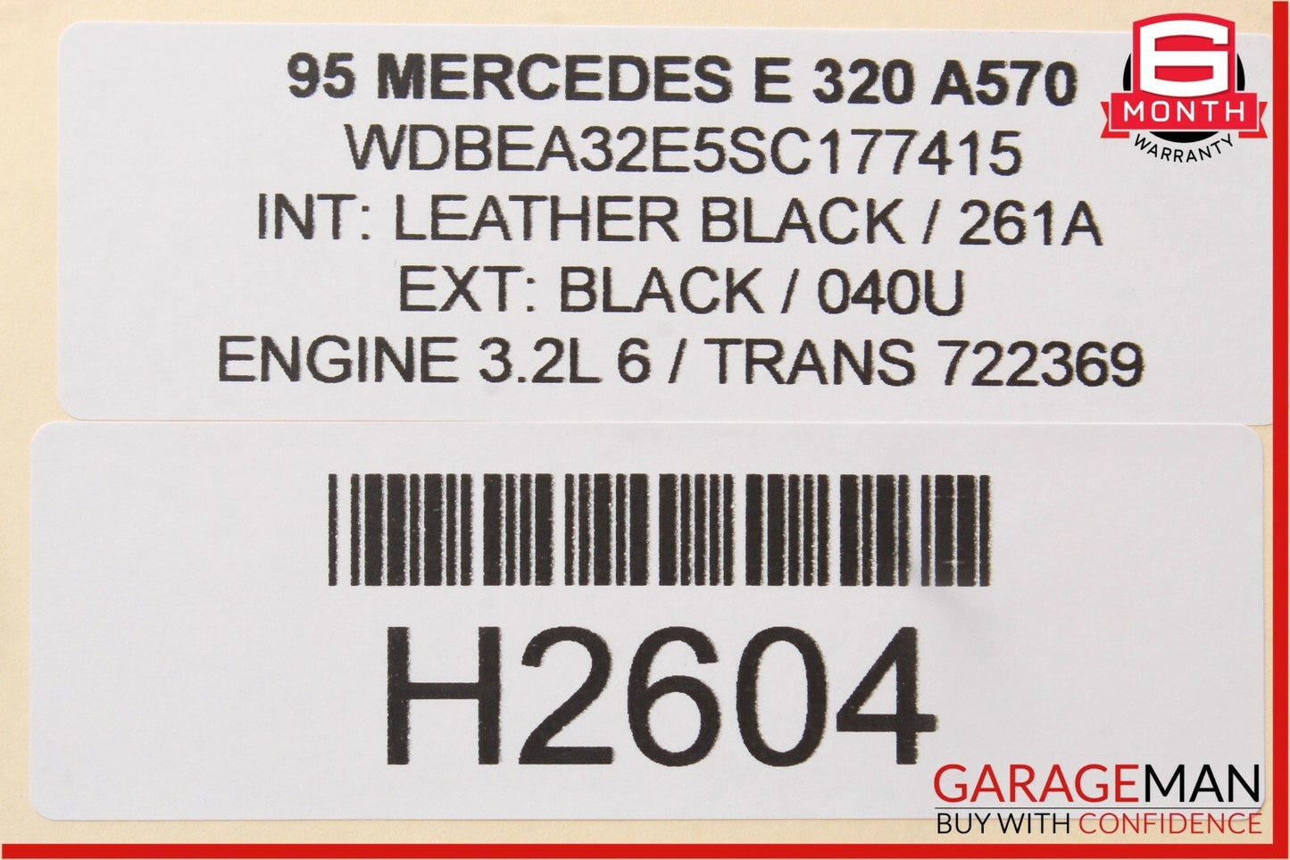 89-95 Mercedes W124 E320 500E Rear Left Driver Side Exterior Door Handle