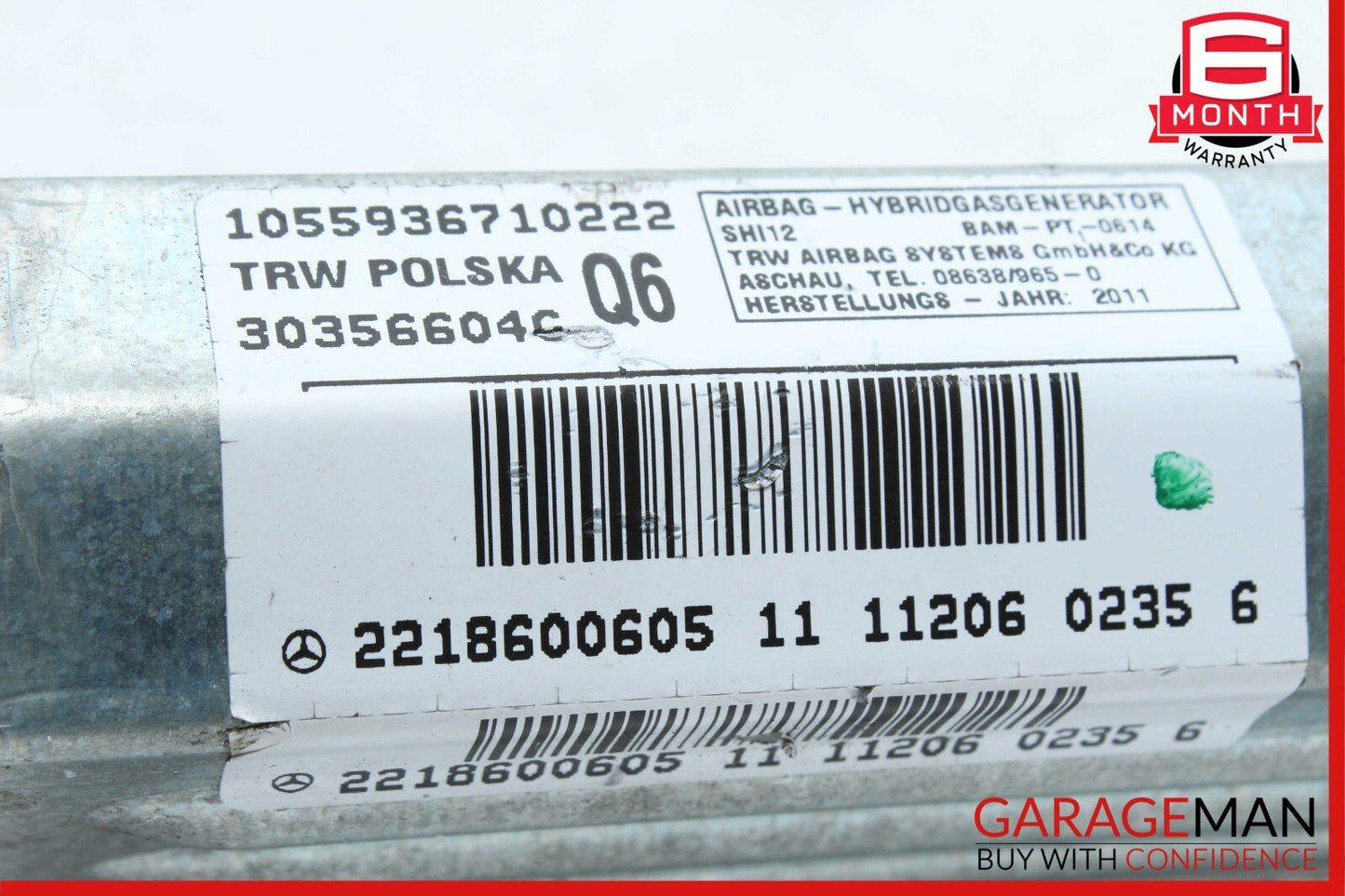 07-14 Mercedes W221 S400 CL600 CL550 Rear Right Side Quarter Airbag Air Bag OEM
