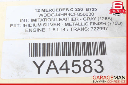 08-17 Mercedes W204 C250 E400 RWD Front Right Side Spindle Knuckle Hub Bearing