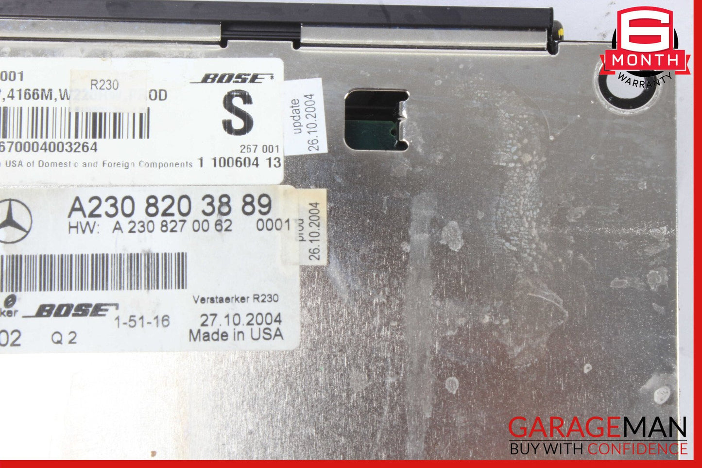05-08 Mercedes R230 SL500 SL55 AMG Bose Audio Amplifier Amp Control Module Unit