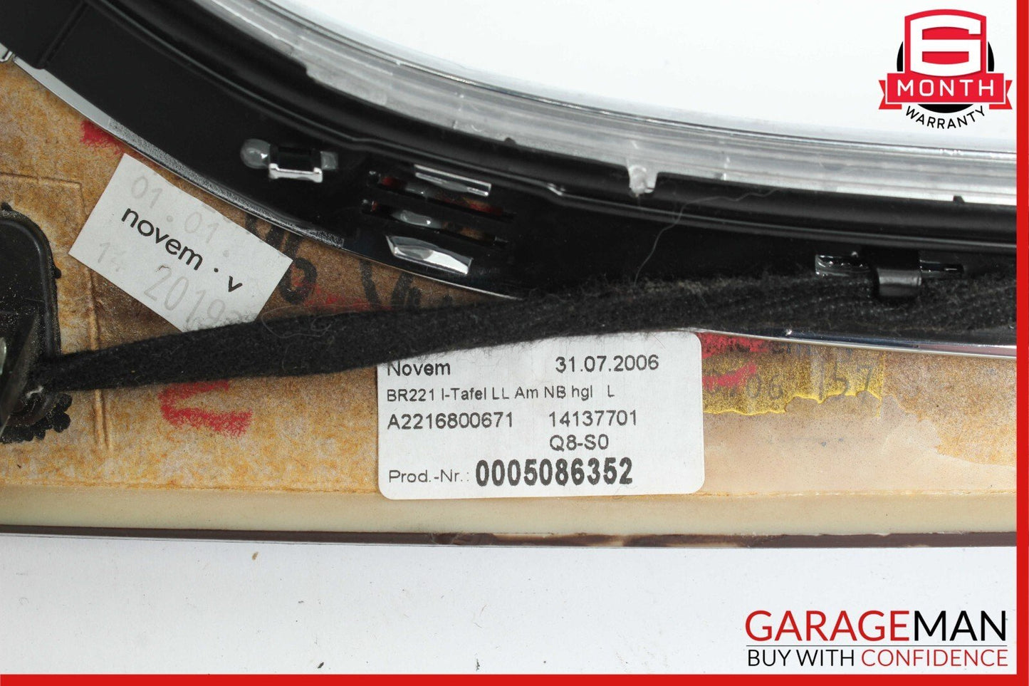 07-13 Mercedes W221 S550 S450 Dashboard Center Trim Molding 2216800671 OEM