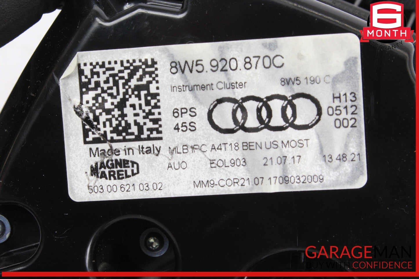 17-19 Audi A4 Quattro Speedometer Instrument Cluster Gauge 8W5920870C OEM