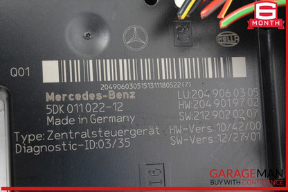 12-14 Mercedes W204 C250 C350 Rear SAM Module Relay Fuse Box Assembly OEM