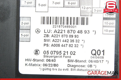 07-13 Mercedes W221 S550 S63 AMG Rear Right / Left Side Door Control Module Unit